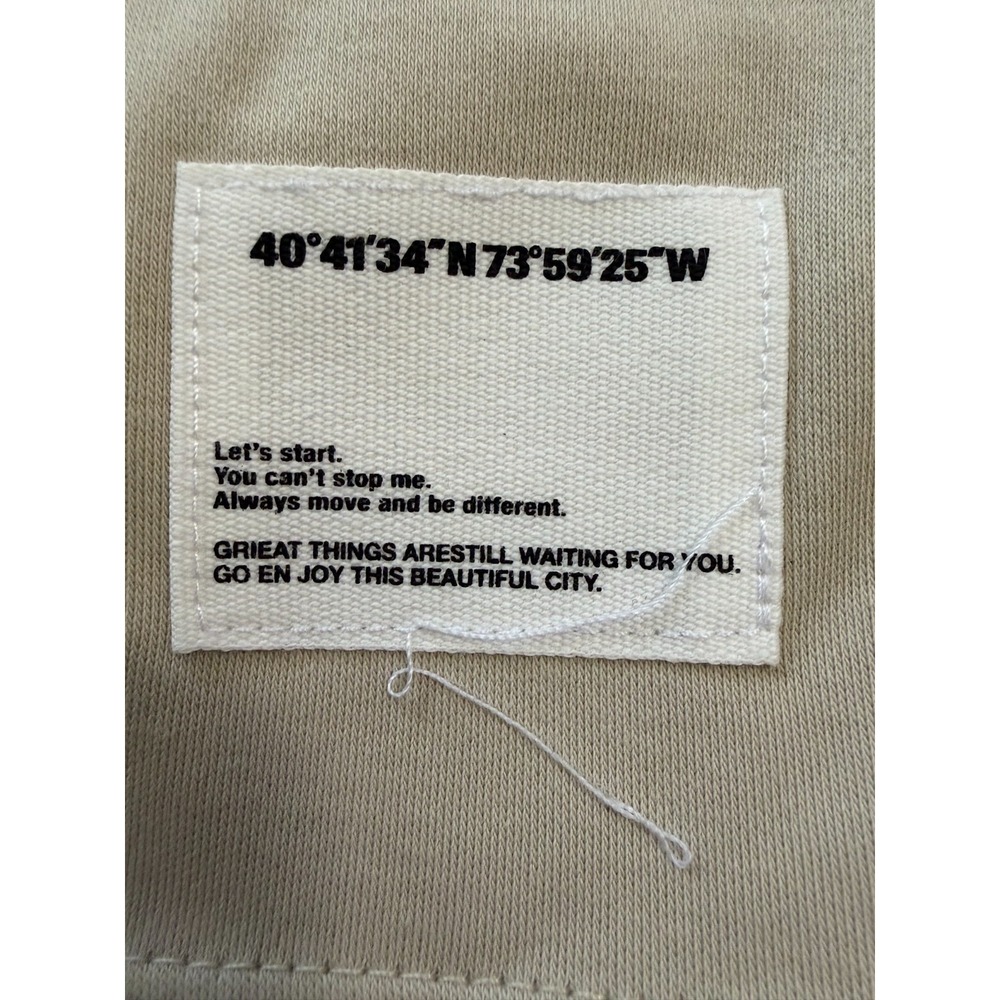 Public Supply NYC Mens Large Oversized TShirt Buttercream Cream Short Sleeve Tee - Picture 10 of 10